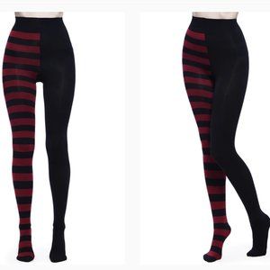Killstar Ella Red & Black Striped Tights NEW